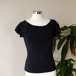 Loft black cotton top